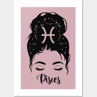 Pisces Woman Zodiac Posters and Art